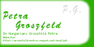 petra groszfeld business card